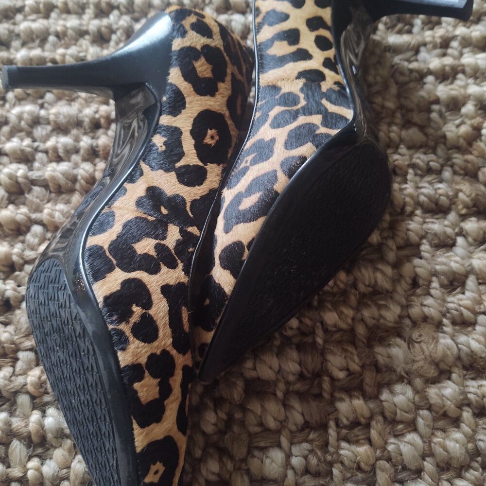 MICHAEL KORS 🐆Leopard-Print •Real Hide• High-Heel Shoes~ Sz: 8